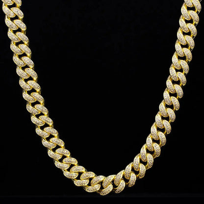 12mm Iced Out Cuban Link Necklace