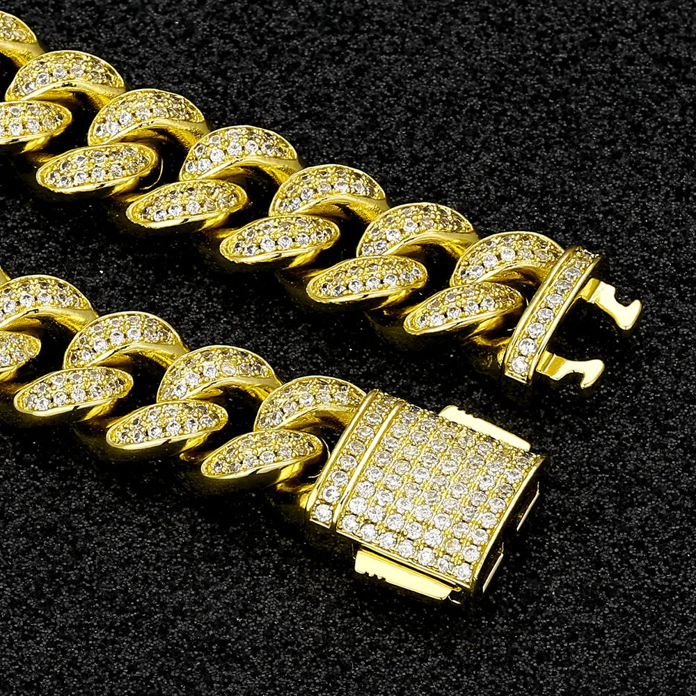 12mm Iced Out Cuban Link Necklace