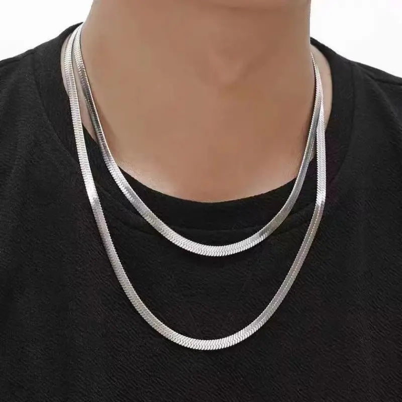 Stainless Steel Snake Chain Necklace for Men