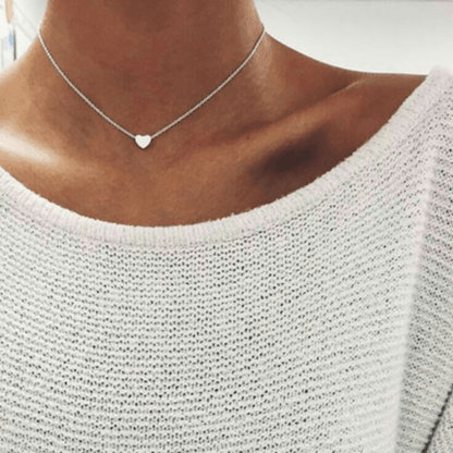 Tiny Heart Choker Necklace for Women Bohemian Jewelry