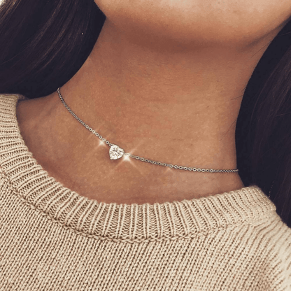 Tiny Heart Choker Necklace for Women Bohemian Jewelry