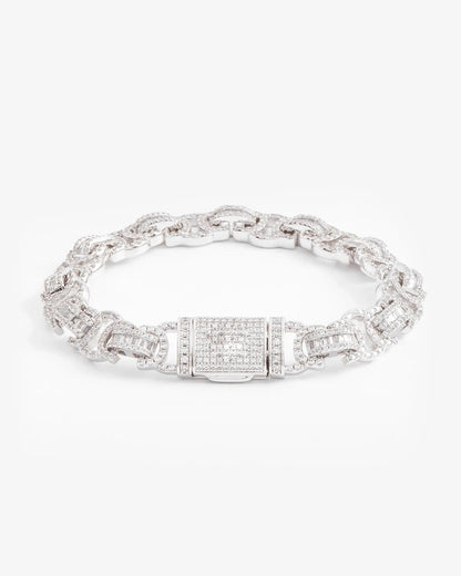 Iced Byzantine Bracelet - White Gold