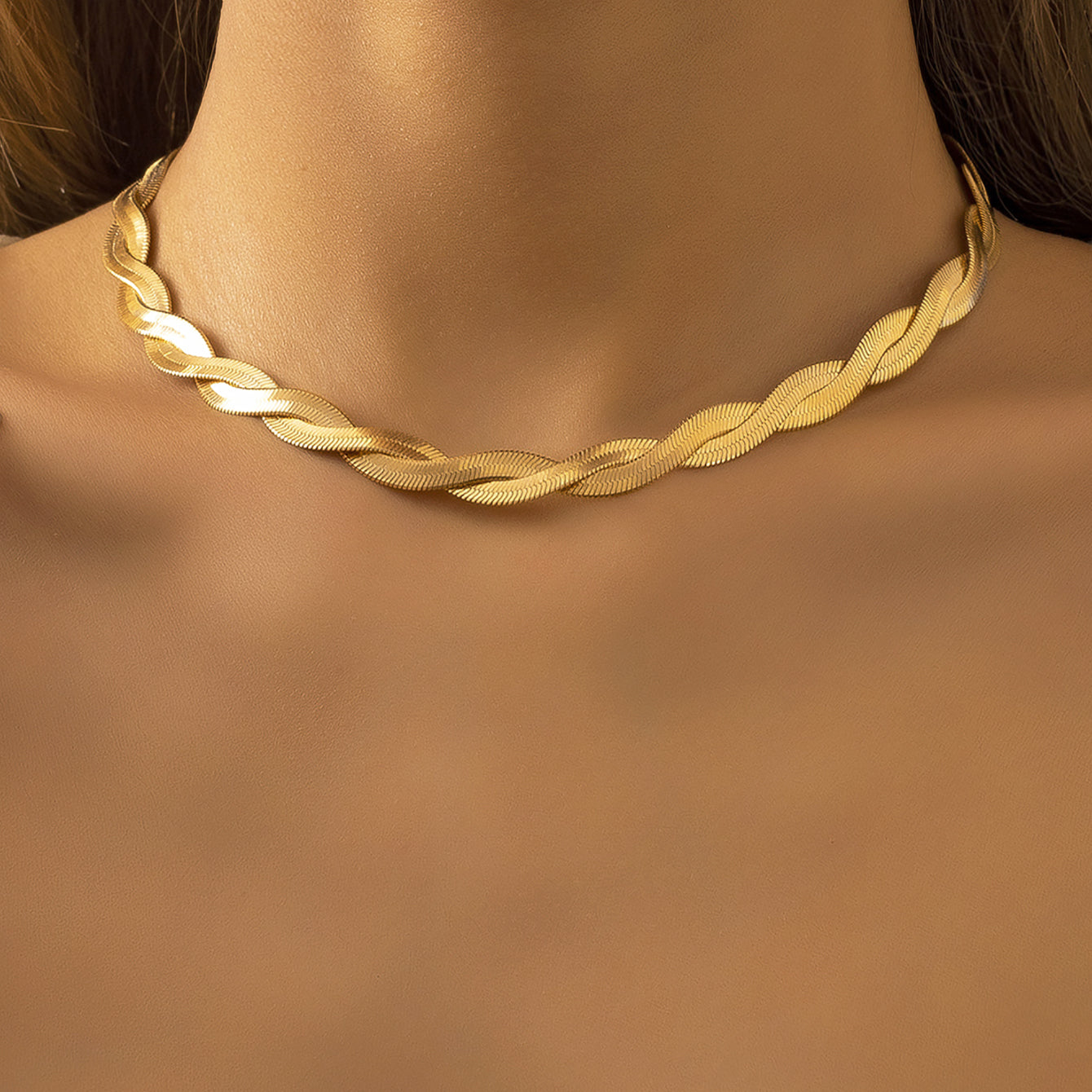 Woven Chain Necklace for Women Simple and Stylish