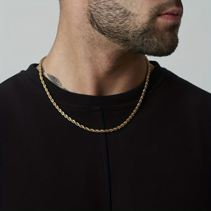 Stainless Steel Rope Chain Necklace for Hip Hop Style