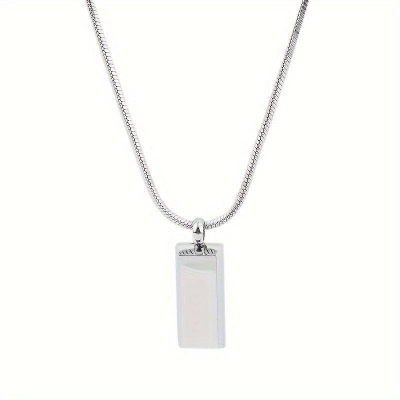 Stainless Steel Snake Bone Chain Necklace with Pendant