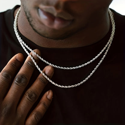 Stainless Steel Rope Chain Necklace for Hip Hop Style