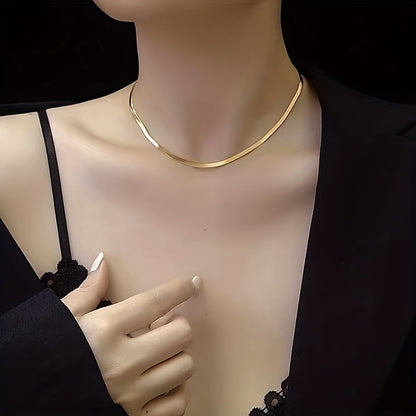 18K Gold-Plated Stainless Steel Snake Chain Necklace