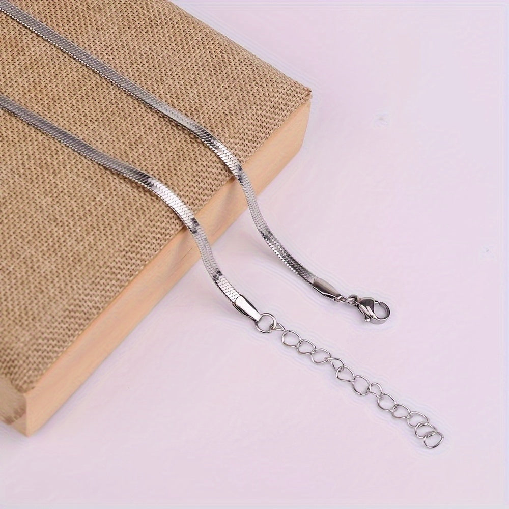 Delicate Adjustable Stainless Steel Chain Necklace for Women