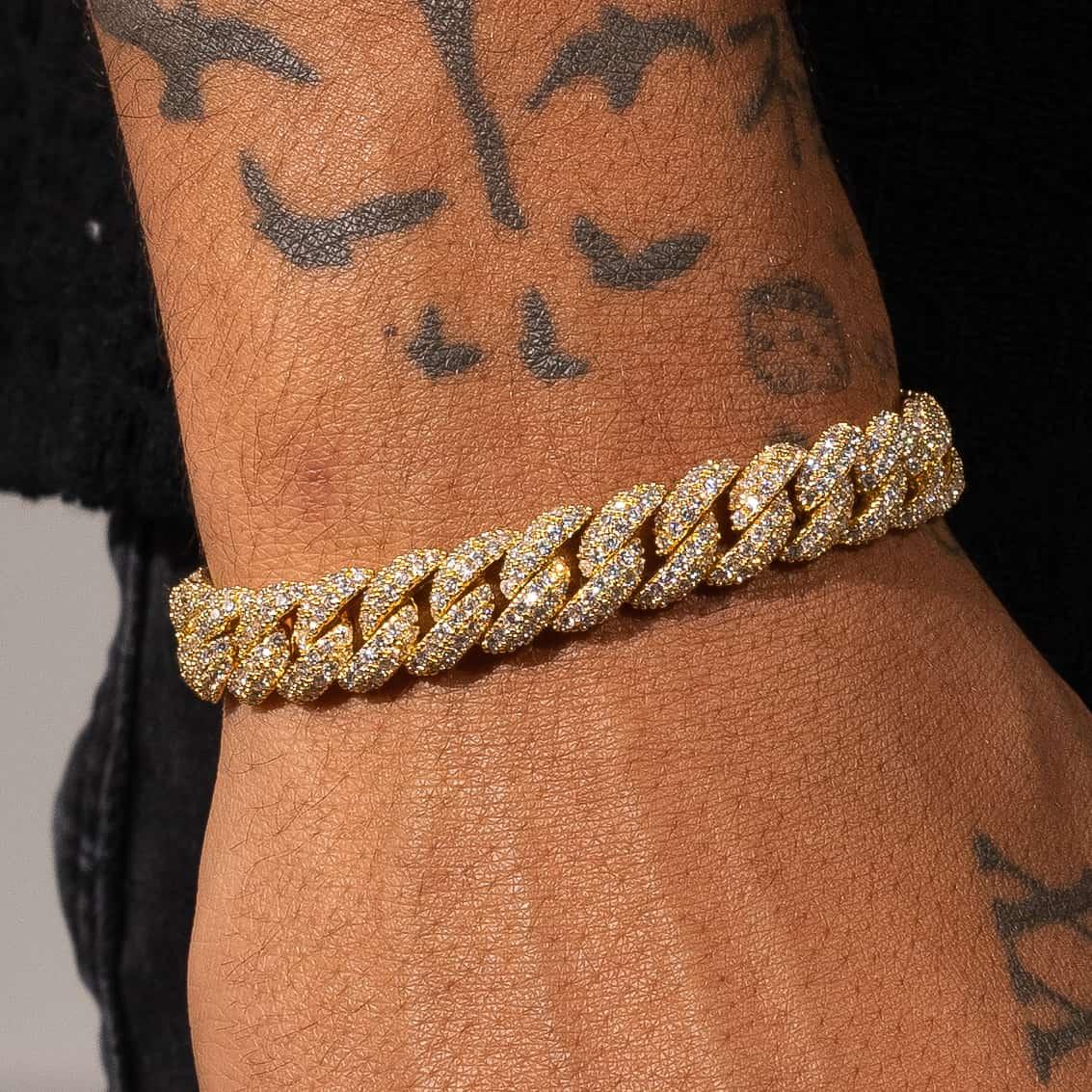 9Mm Iced Cuban Link Bracelet