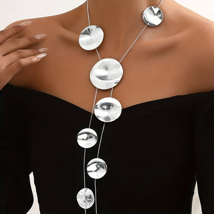 Geometric Round Irregular Necklace for Parties and Casual Wear