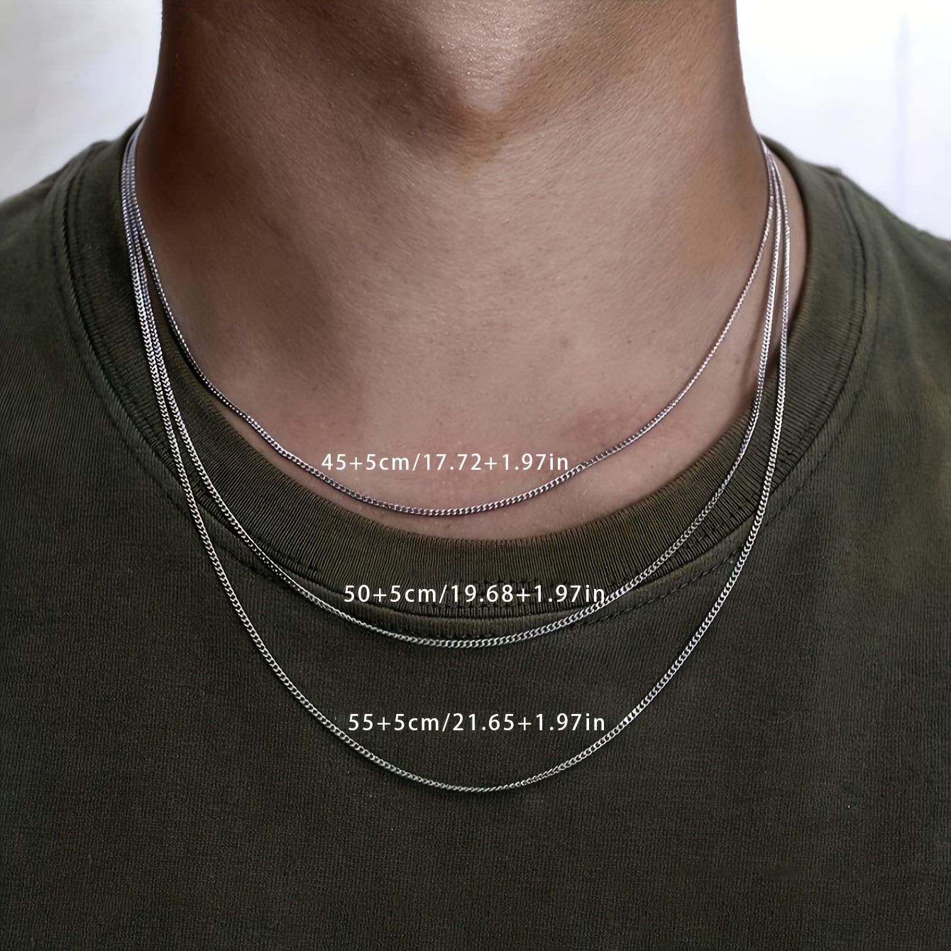 Elegant Men's Golden-Tone Stainless Steel Necklace