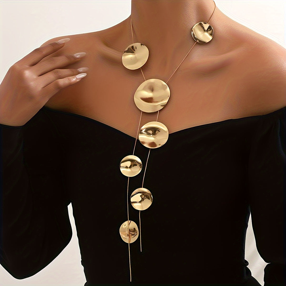 Geometric Round Irregular Necklace for Parties and Casual Wear