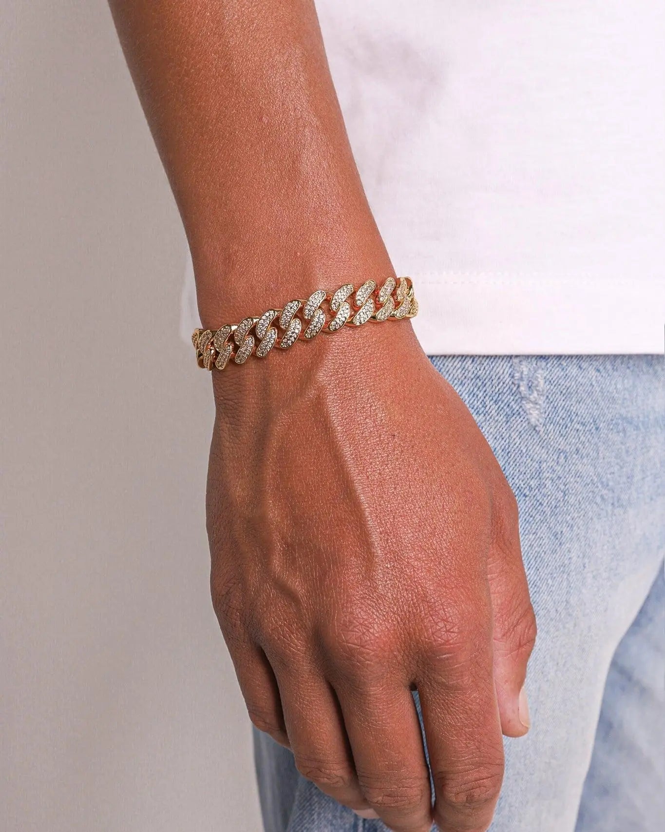 12mm Iced Cuban Link Bracelet