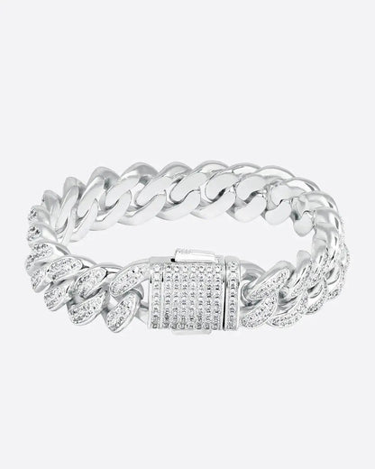 12mm Iced Cuban Link Bracelet