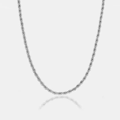 Rope Chain 5Mm - White Gold