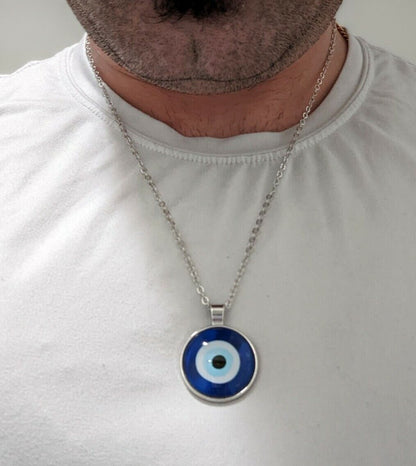 Fashion Evil Eye Pendant Necklace for Men and Women 50cm