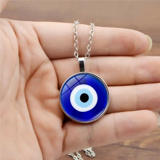 Fashion Evil Eye Pendant Necklace for Men and Women 50cm