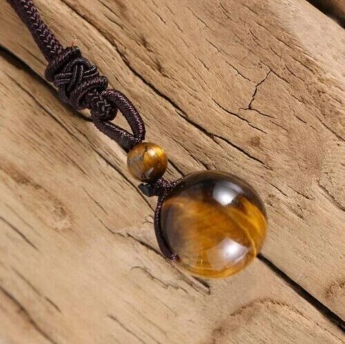 Red Tiger's Eye 16mm Bead Pendant 18in Necklace